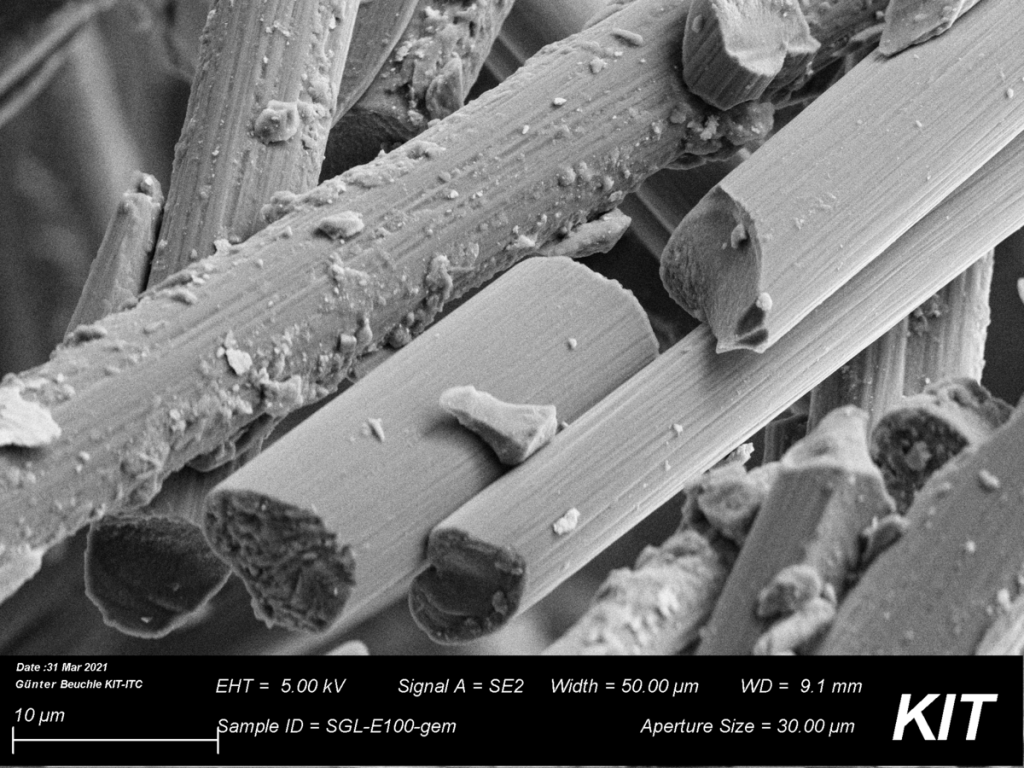 Carbon-Fasern von Windkraft-Anlagen Recycling / Greentech LIVE / Foto: KIT