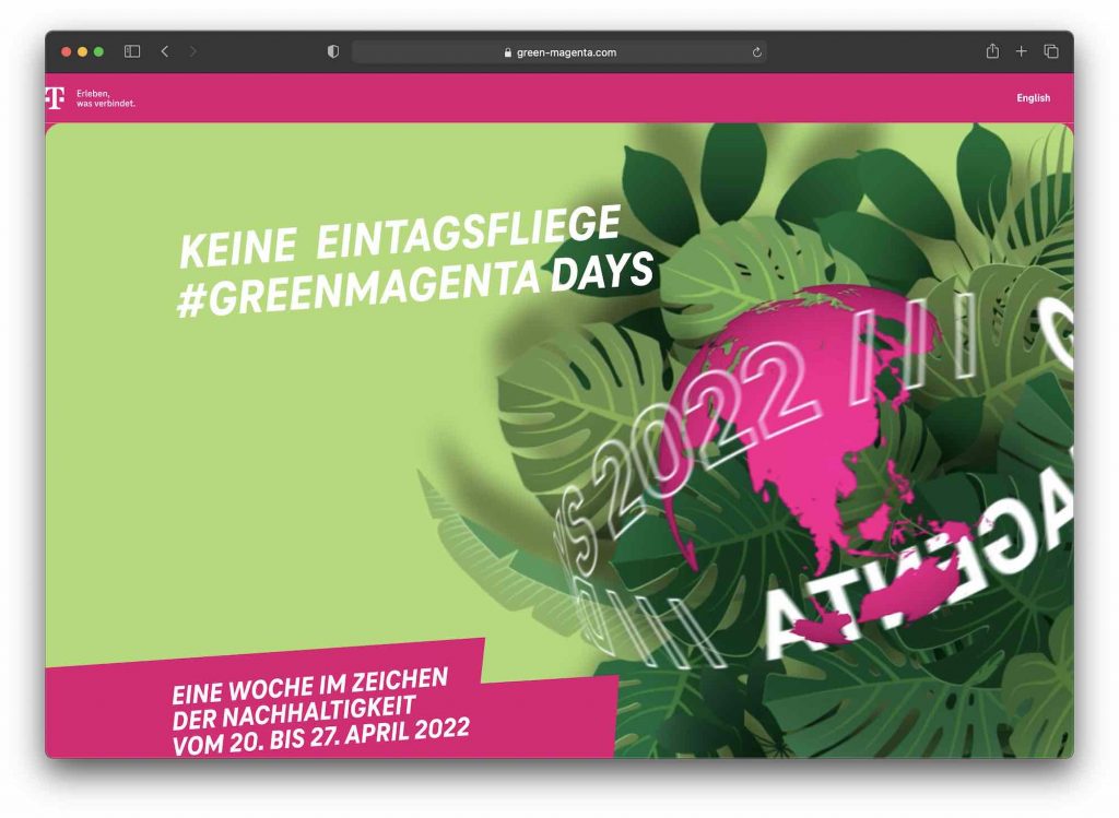 Green Magenta Telekom Nachhaltigkeit