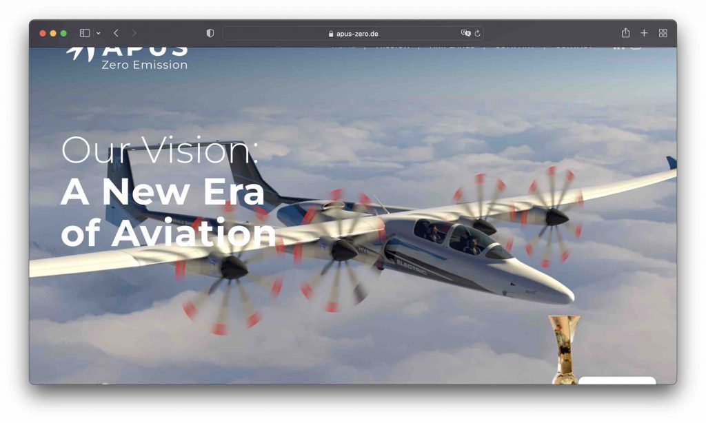 Wasserstoff-Flugzeug APUS i-2 greentech HM22 screen Kopie