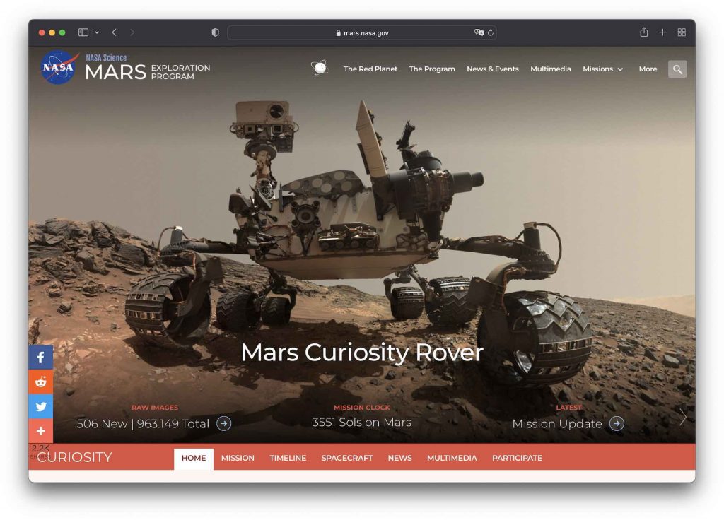 Husqvarna Maehroboter Mars Curiosity Rover