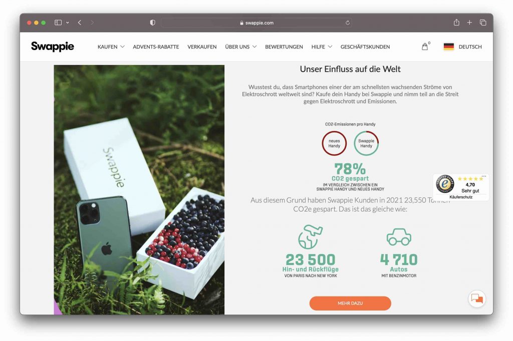 Greentech Startup Swappie: Smartphones und iPhones einfach refurbished