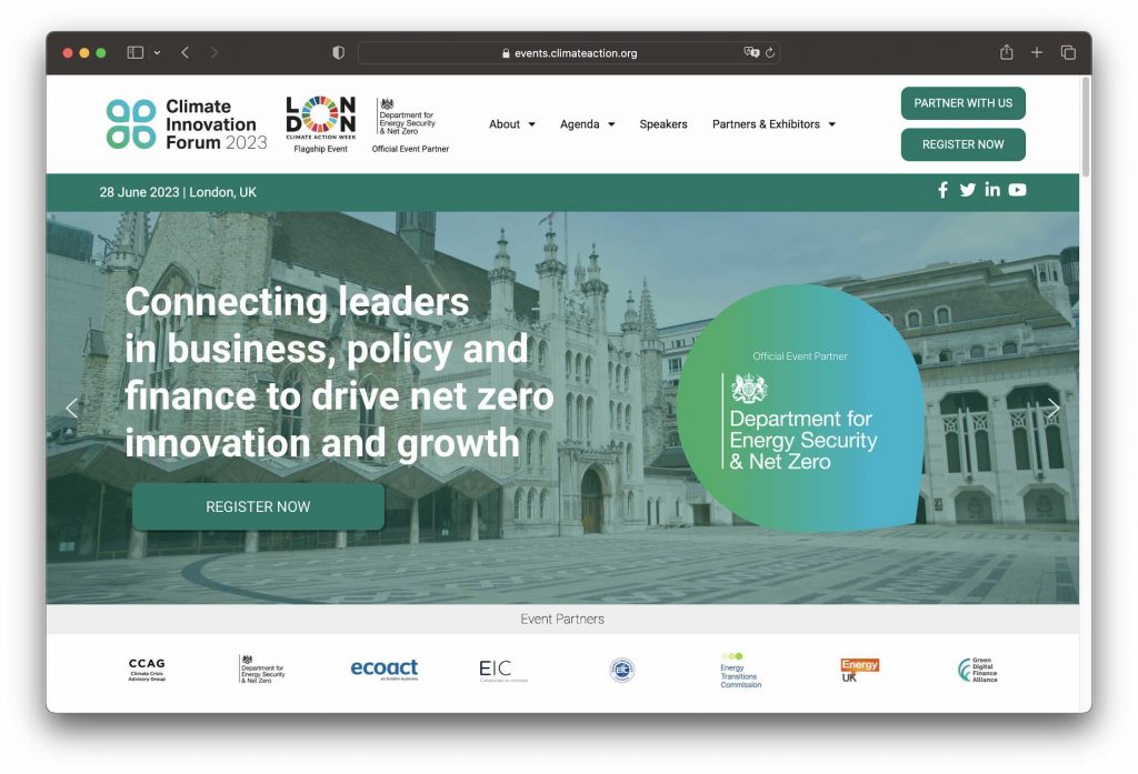 Climate Innovation Forum Greentech Event