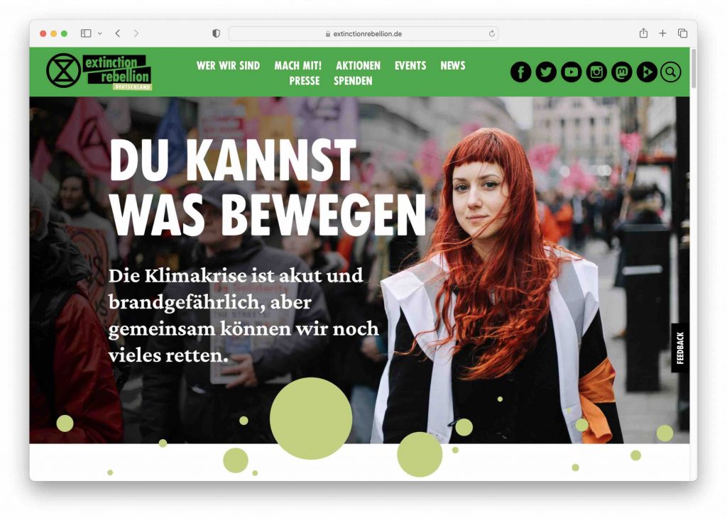 Extinction Rebellion Klimaprotest Klimakrise Greentech Live s