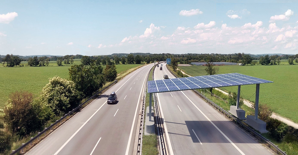 Greentech Autobahn Solar PV Anlage PV-Sued. Foto: Quelle: Austrian Institute of Technology