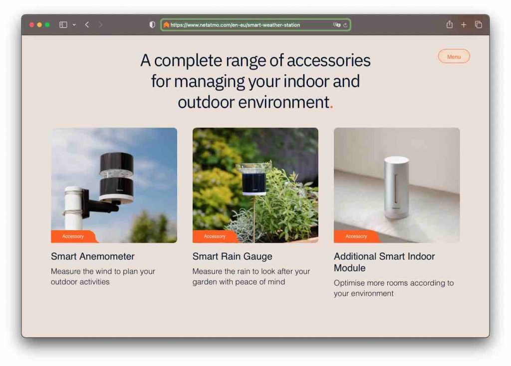 Greentech Netatmo Wetter Station Unwetter App. Foto: Greentech LIVE Screen