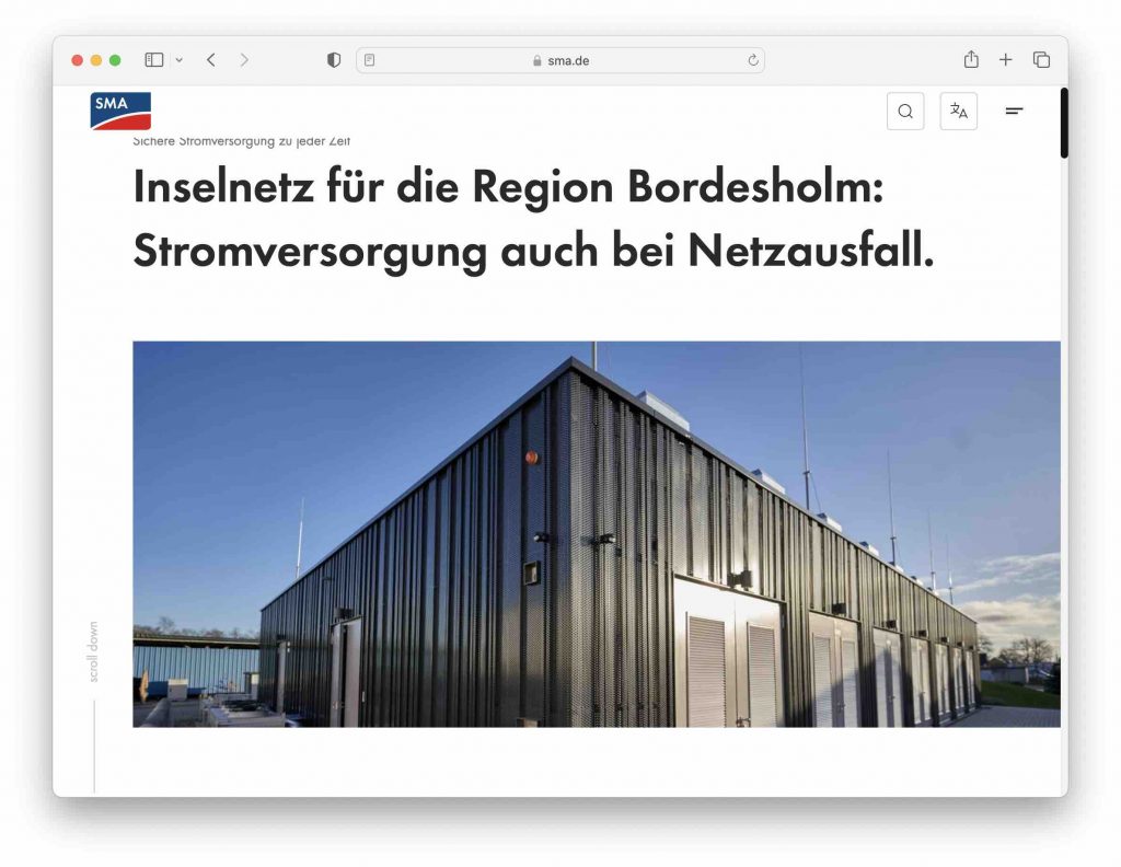 Greentech SMA Solar gruene Energie Speicher s