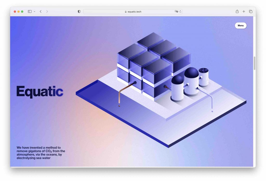 Greentech Startup Equatic entzieht Meerwasser Co2