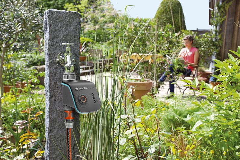 Greentech im Garten Smartes Bewaesserungs System Gardena