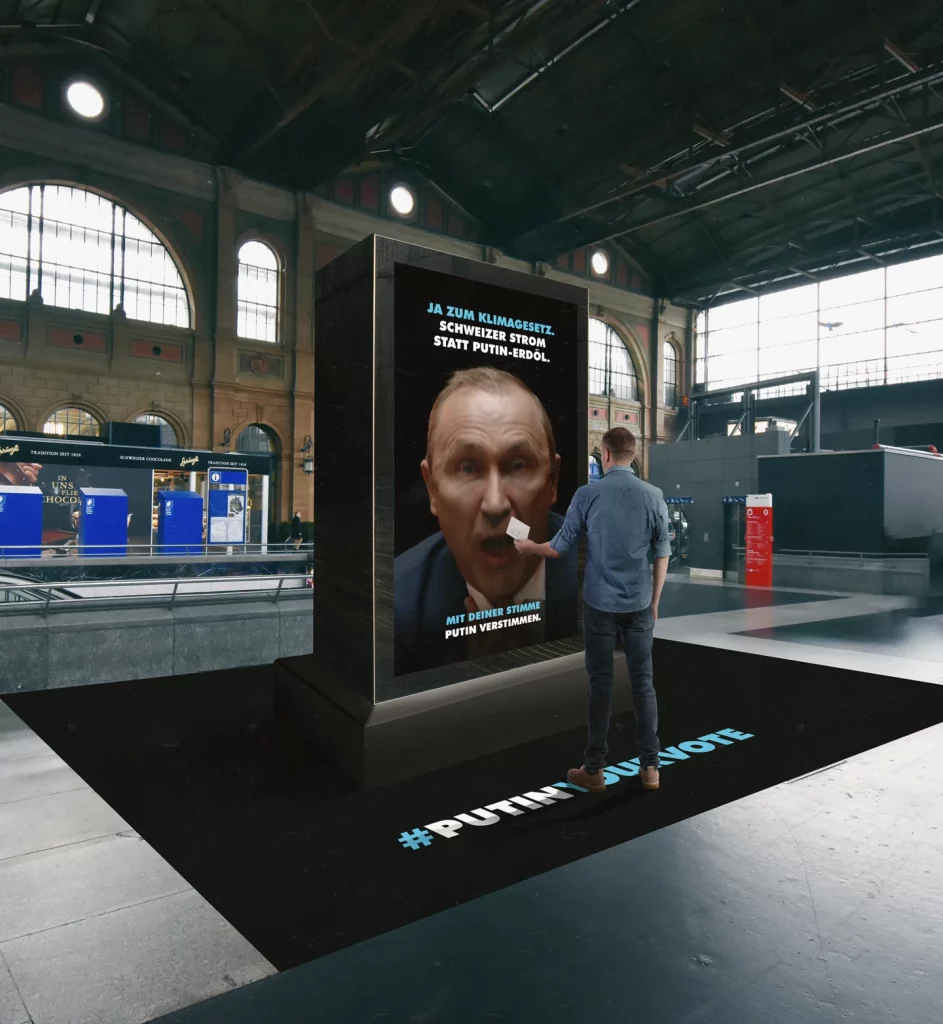 Klimagesetz Schweiz Myclimate Putin Installation