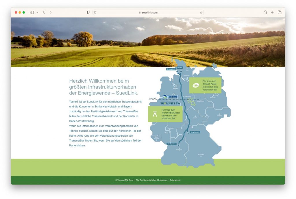 Greentech BW Suedlink Energiewende enBW Transnet Windenergie