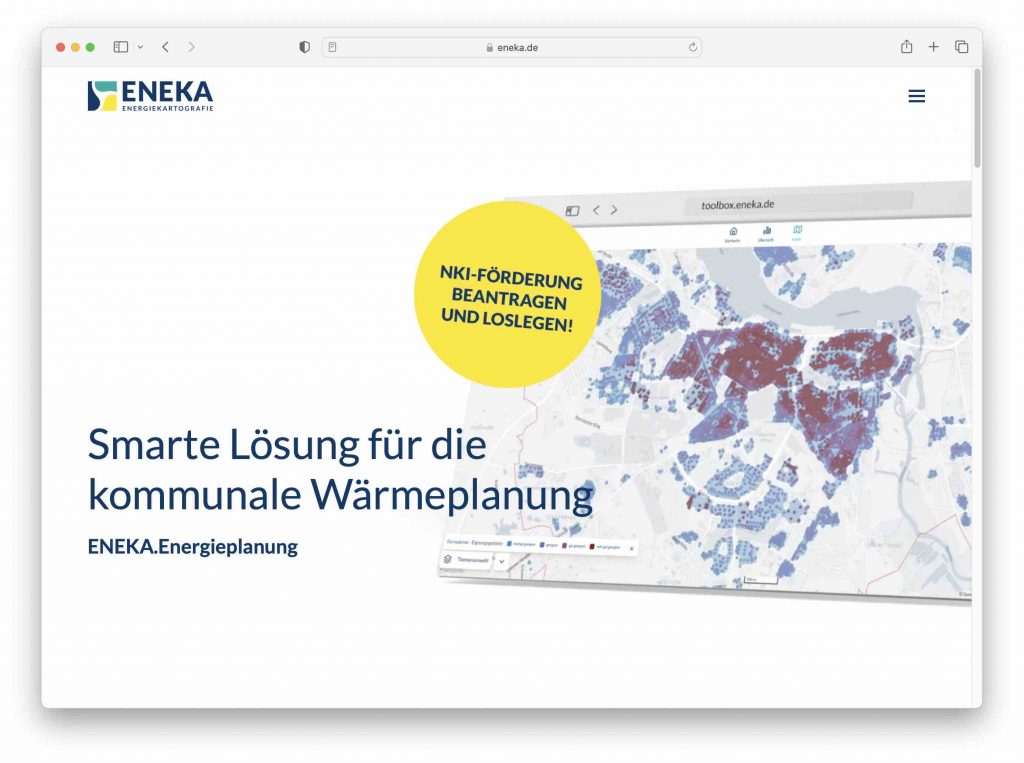 Greentech Heizung kommunale Heizungsplanung Eneka digitaler Helfer