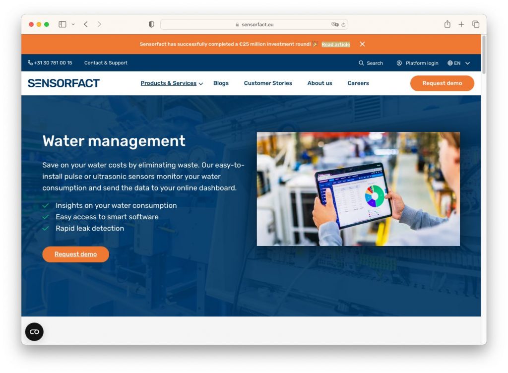 Greentech SensorFact Startup ClimateTech Monitoring