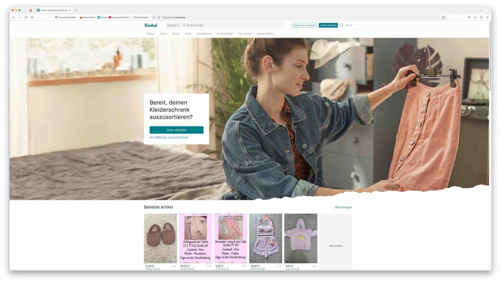 Screenshot: https://www.vinted.de
