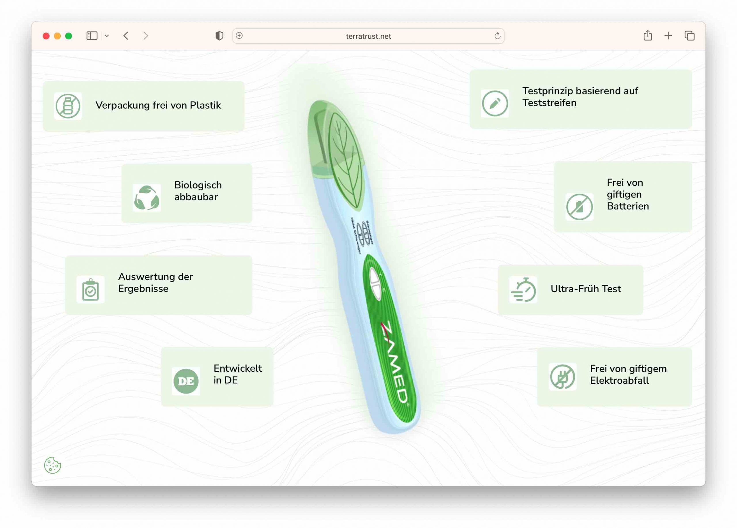 Greentech Schwangerschafts Test Terratrust Zamed Nachhaltigkeit