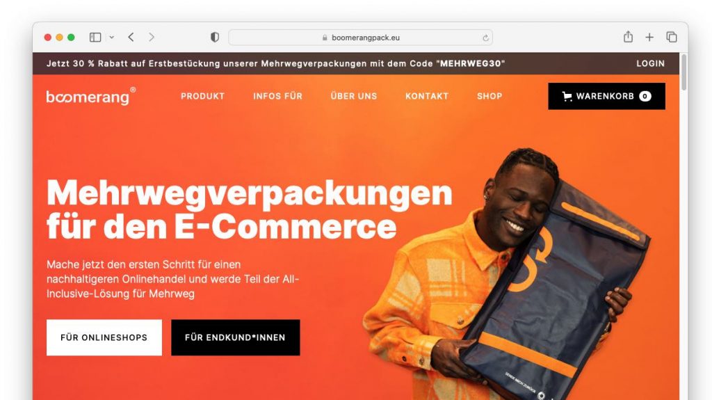 Greentech Startup BoomerangPack Finanzierung Green Business VC