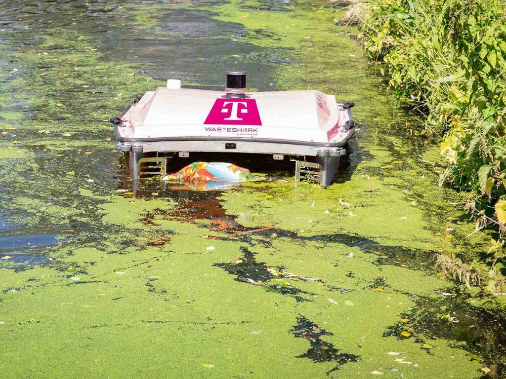 Greentech Telekom Nachhaltigkeit WasteShark Muell sammler