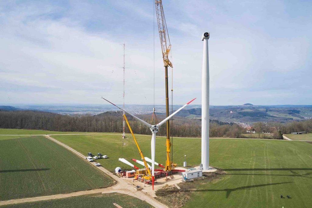 Greentech BW Wind Energie Anlage Schwaebische Alb Testfeld Winsent 3