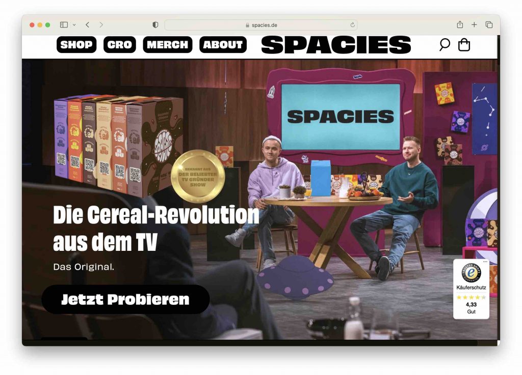 Greentech Food Spacies by Cro Ceralien nachhaltig Zucker Low Sugar s