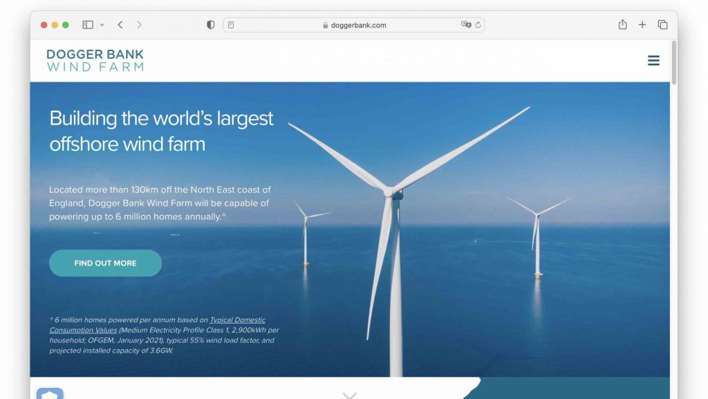 Greentech UK Offshore Wind Dogger Bank Windfarm 1 s