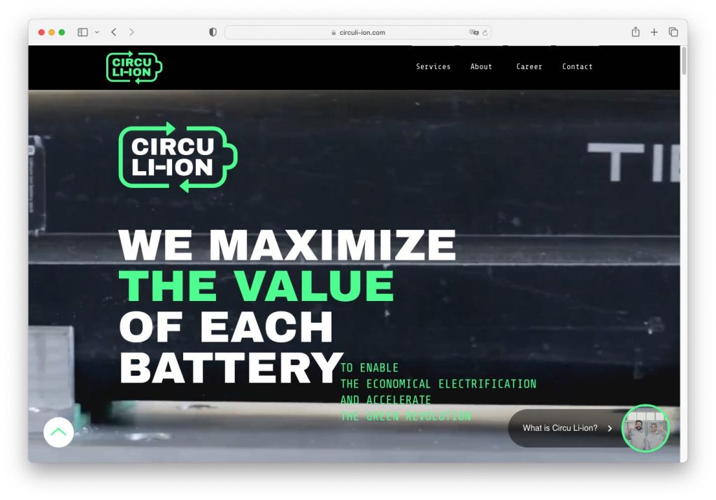 Greentech Business Circu Li-ion 8 Mio fuer Upcycling von Batterien