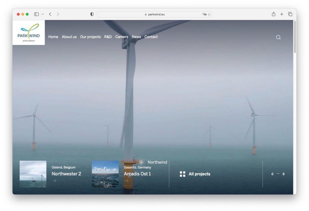 Greentech Wind-Energie Windpark Arcadis Ost 1 vor Rügen startet