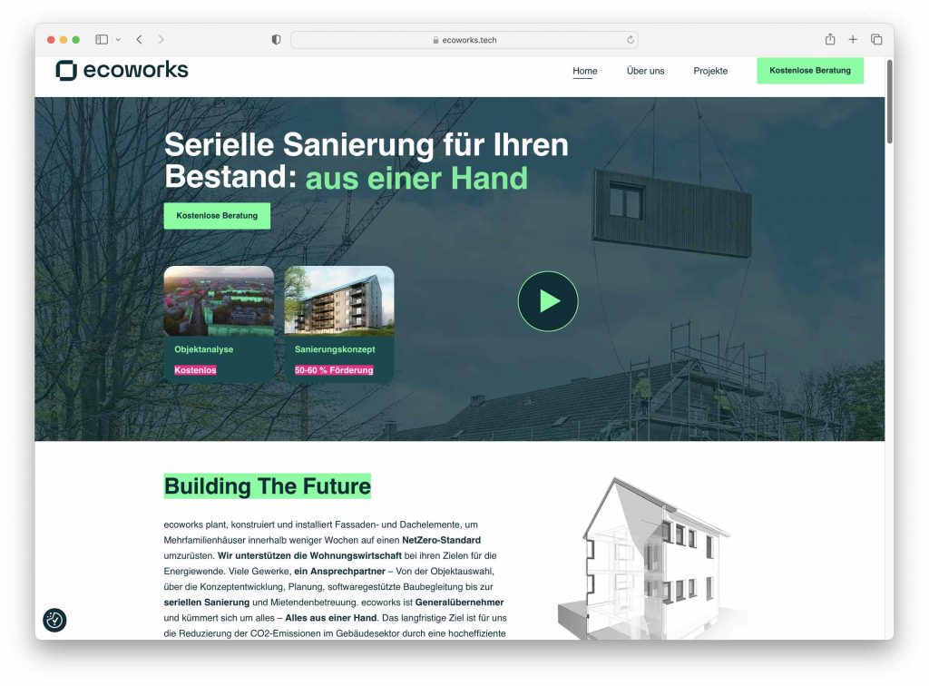 Greentech Building Ecoworks Sanierung im Bestand VC Bauen
