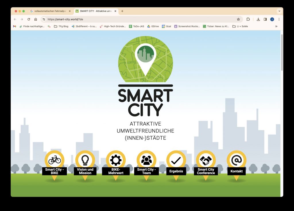 Greentech Smart City vollautomatisches Fahrradparkhaus Finanzierung