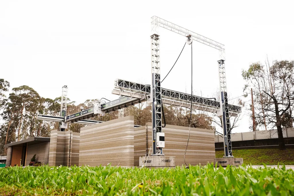Greentech Green Building 80 qm grosses 3D-Druck Haus in 18 Stunden fertig. Foto Cobot
