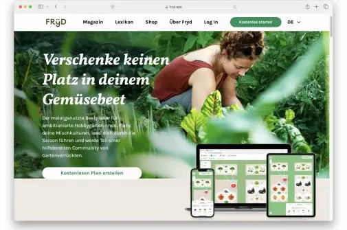 Greentech App Fryd Garten Planung