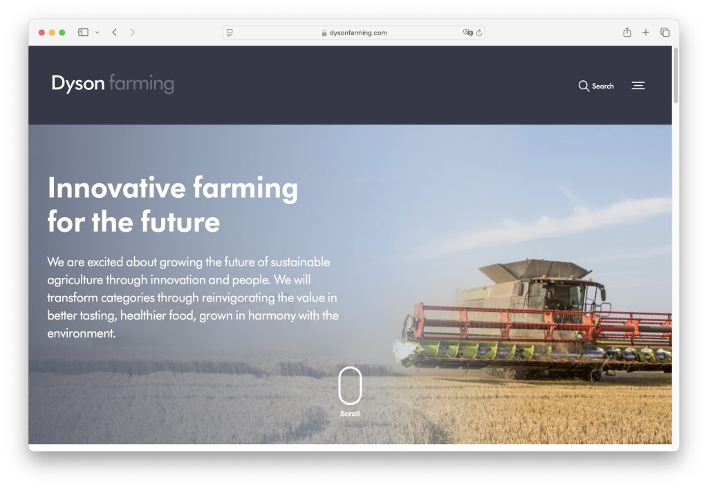 Greentech Dyson Farming Agrar Landwirtschaft