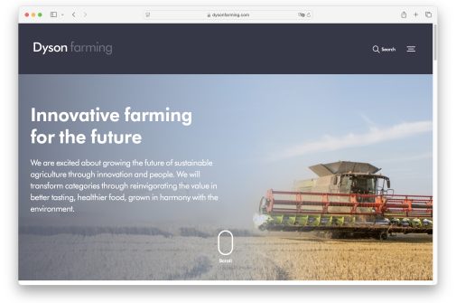 Greentech Dyson Farming Agrar Landwirtschaft
