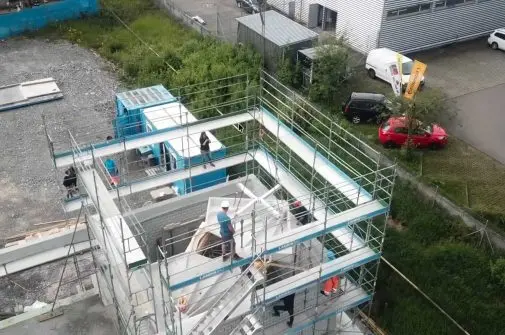 Greentech Building Bau Vaulted Green Building Beton. Foto Screenshot Vaulted